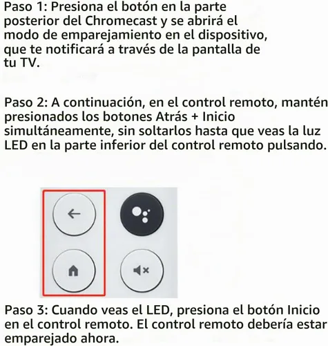 Vista 5 de Control remoto por voz G9N9N compatible con Google Chromecast TV