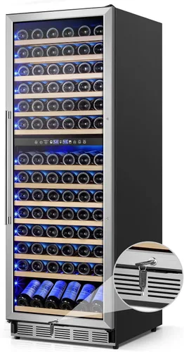 Vista 26 de Refrigerador de bebidas de 17 pulgadas de ancho – Enfriador de bebidas para 126 latas con puerta de vidrio Mini refrigerador de cerveza