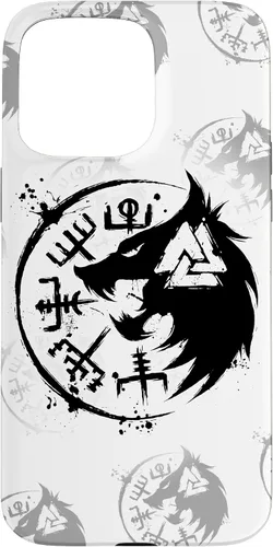 Vista 30 de iPhone 14 Plus Fenrir Wolf Fenris-Wolf - Viking Vegvisir Valknut Case