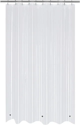 Vista 9 de Mrs Awesome Forro para cortina de ducha de cabina estrecha de 32 x 72 pulgadas con 3 imanes, PEVA transparente, 8G, grueso y resistente