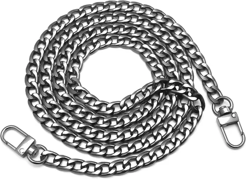 Vista 8 de 4 piezas de diferentes tamaños, cinturón plano de hierro DIY, cinturón de reemplazo para bolso, cinturón de hombro, cinturón de cadena
