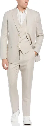 Vista 5 de Perry Ellis Men's Linen-Blend Suit Jacket, Breathable Single Breasted Blazer, Regular Fit, with Chest Pocket (Sizes 36-54)