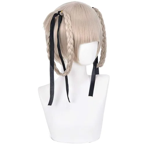 Vista 2 de Lusha Momobami Kirari Cosplay Pelucas Anime Kakegurui Juego de pelo sintético con gorra de peluca gratis