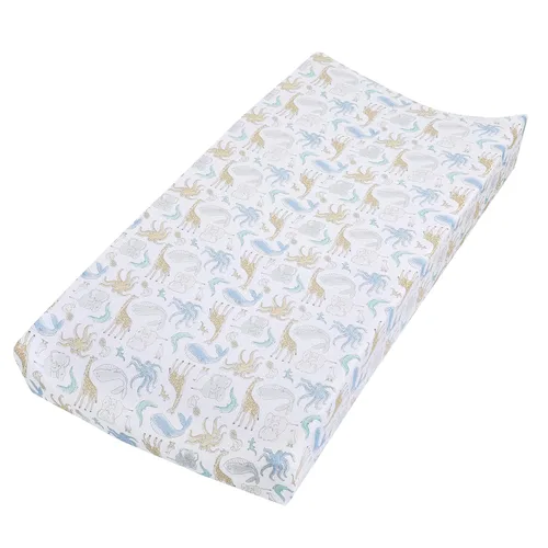 Vista 4 de aden + anais Essentials - Funda para cambiador, 100% muselina de algodón, súper suave y transpirable, ajuste cómodo a medida, individual, de granja