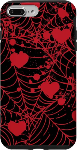 Vista 12 de Spiderweb Valentine's Day Hearts Gothic Goth Black Fairycore Case for iPhone 17