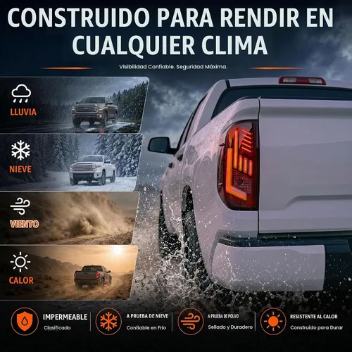 Vista 8 de Luces traseras LED para Toyota Tundra 2014-2021 con señal de giro Lente ahumada con carcasa negra