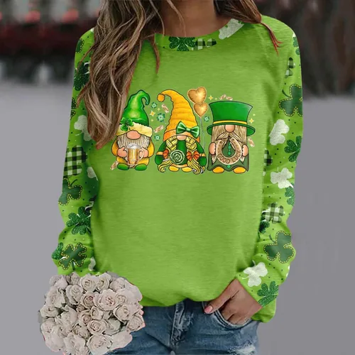 Vista 2 de FAMOORE Womens Long Athletic Pullover Crewneck Green Sweatshirt Raglan Sleeve Shirt Pullover Tops Loose Hooded Zippe