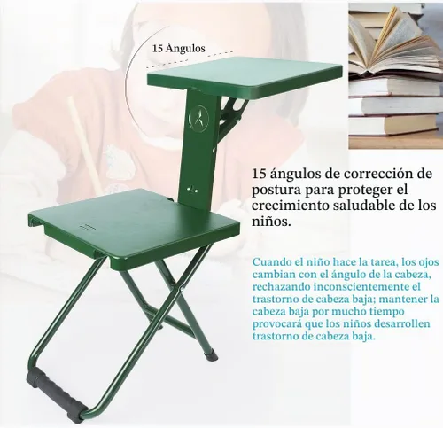 Vista 6 de Taburete plegable para silla de camping, taburete de pesca