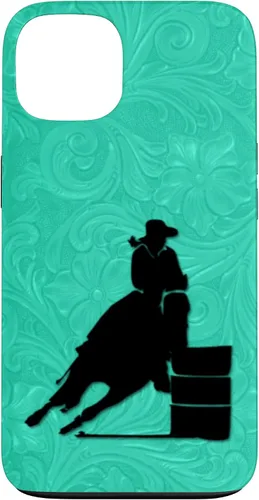 Vista 7 de iPhone 11 Barril Carreras Caballo En Turquesa Floral Estuche De Herramientas