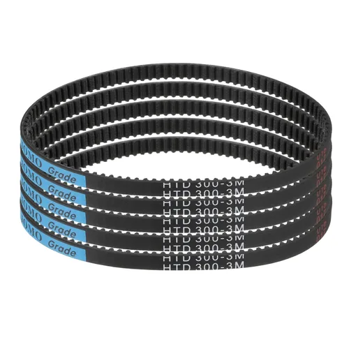 Vista 20 de uxcell 5 piezas HTD-3M Correa de distribución de goma 48 dientes, 144 mm de paso, 6 mm de ancho x 2,4 mm de altura, Correa de polea de distribución