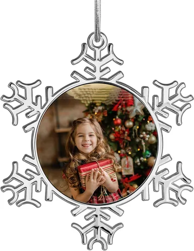 Vista 16 de Adornos de Navidad personalizados, adorno con foto personalizada, nuestro primer árbol de Navidad colgante 2024, decoración regalo para Navidad