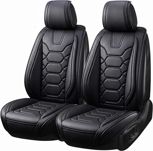 Vista 9 de OASIS AUTO Fundas para Asientos Delanteros de Automóvil, Fundas de Asiento Impermeables de Cuero Sintético para Automóviles Ajuste Universal