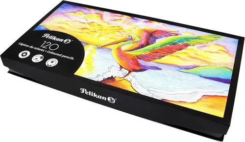 Vista 2 de Pelikan Juego de lápices de colores de 120 piezas, funda rígida suave y resistente de 0.130 in (exclusivo de Amazon)