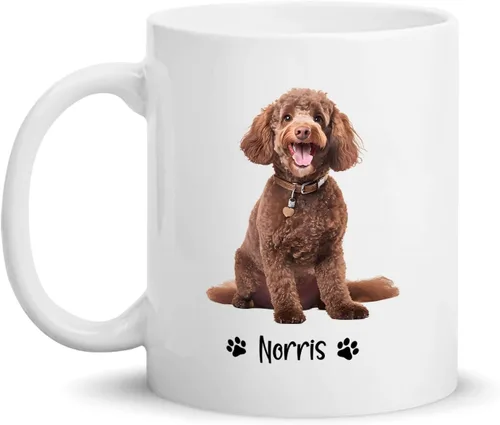 Vista 8 de Taza de café personalizada Golden Retriever con nombre para mamá o papá del perro, regalo personalizado para los amantes de los perros, taza de Taza