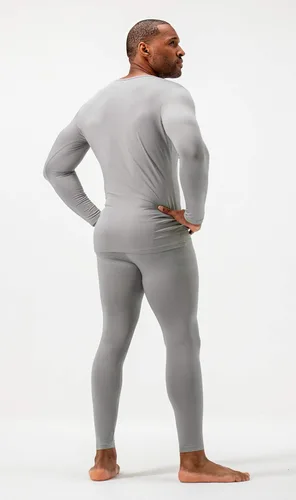 Vista 4 de DEVOPS Conjunto de ropa interior térmica para hombre con forro polar