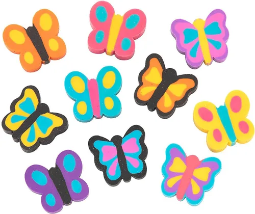 Vista 2 de Mini borradores de mariposa a granel - 300 piezas