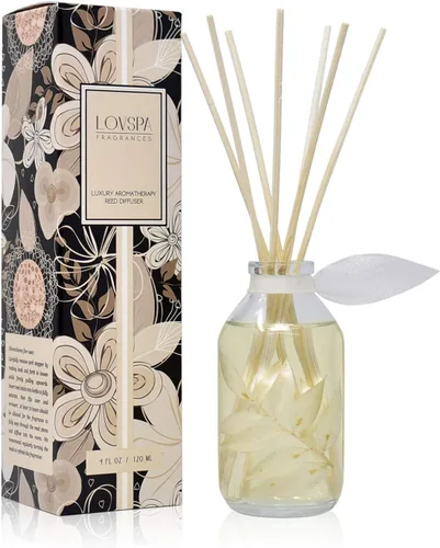 Vista 12 de Set de difusor de cañas, difusor de aceite perfumado con aroma a ámbar romántico y varillas, accesorios de fragancia para el hogar para decorar