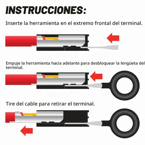 Vista 4 de Performance Tool W9053 Kit de liberación rápida de terminales de liberación rápida con herramienta de paquete de clima y estuche de almacenamiento