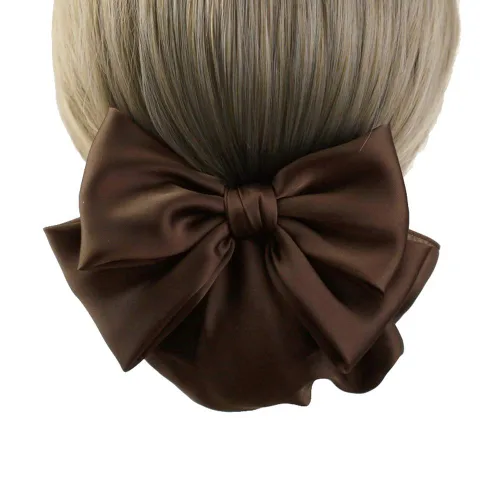 Vista 6 de Pinza para el pelo para mujer, pasador de cinta con chignon red, cubierta para moño profesional, color negro