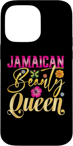 Vista 21 de iPhone 16 Jamaican Beauty Queen Jamaica Flag Jamaica Girl Souvenir Case