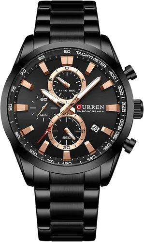 Vista 9 de FANMIS Reloj de pulsera para hombre de lujo, cronógrafo de negocios, analógico, resistente al agua, con correa de cuero