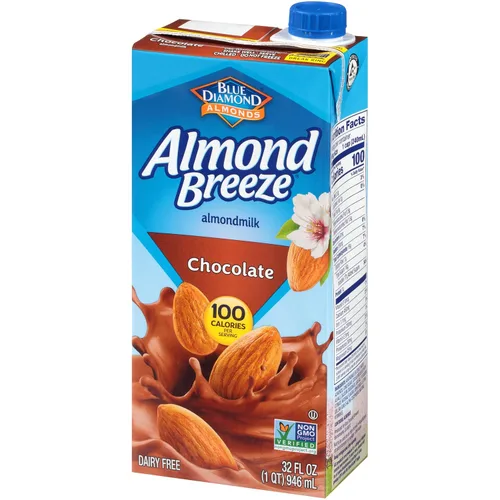 Vista 2 de Almond Breeze - Leche de almendra sin lácteos, chocolate, 32 onzas líquidas (paquete de 12)