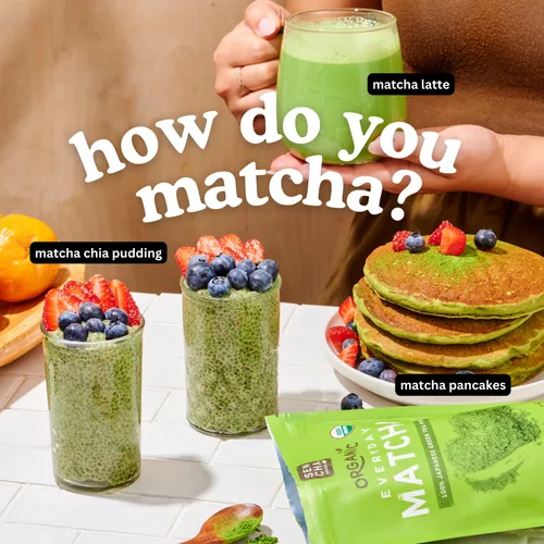 Vista 6 de SEN CHA Naturals Polvo matcha orgánico diario, auténtico té verde japonés, polvo matcha de grado culinario y ceremonial de primera y segunda