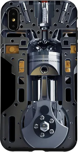 Vista 11 de Mecánico Motor Metal Pistón Cilindros Metal PC Case para iPhone 17