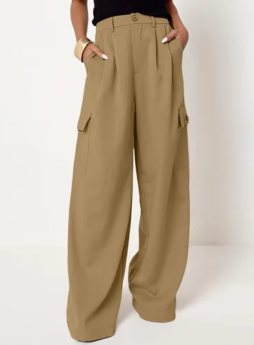 Vista 2 de Dokotoo Womens High Waisted Wide Leg Cargo Pants Baggy Casual Work Pants with 4 Pockets