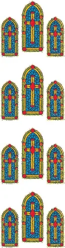 Vista 40 de Jillson Roberts - Pegatinas prismáticas, familia india americana, 12 unidades (S7128)