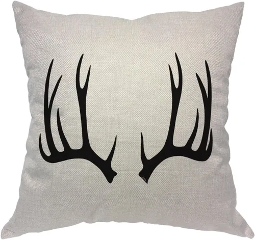 Vista 8 de Moslion Fundas de almohada de hojas de arce, funda de almohada de otoño con hojas de arce, 18 x 18 pulgadas, lona de algodón y lino, funda