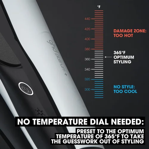 Vista 2 de ghd Platinum+ Plancha de cerámica para el cabello, plancha para alaciar el cabello, moldeadora profesional de pelo