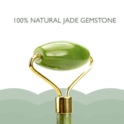 Vista 4 de Máscara facial de hielo + rodillo de jade, herramienta de masaje facial y cuello de belleza, rodillo facial de piedra y juego de máscara facial