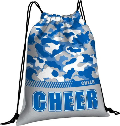 Vista 45 de Mochila con cordón impermeable para gimnasio, bolsas con cordón, bolsa de cuerda deportiva, mochila de camuflaje, Bolsas con cordón Cheer - Bolsas