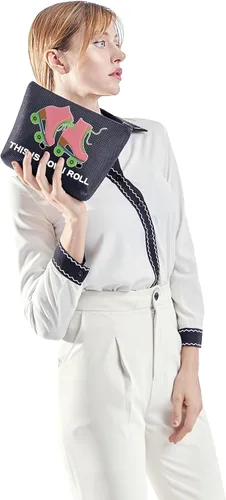 Vista 7 de POFULL Bolsa de maquillaje para amantes del patinaje sobre ruedas, así es como me rollo bolsa de cosméticos