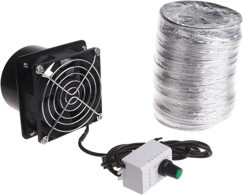 Vista 6 de hejhncii Ventilador de ventilación de aire de velocidad ajustable USB, elevador en línea, escape de ventana, inodoro y cocina, extractor