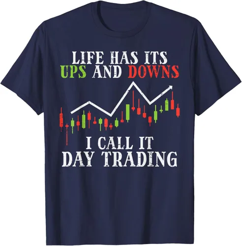 Vista 46 de Life Ups And Downs Day Trading Crypto Stock Market Trader T-Shirt, Negro