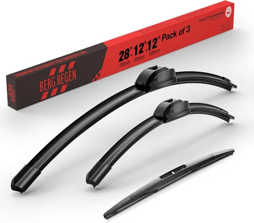 Vista 52 de BERG REGEN Escobillas limpiaparabrisas de 15"+15" con escobilla trasera de 13" - Juego de repuesto automotriz para Jeep Wrangler JK 2008 2009 2010