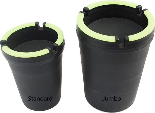 Vista 2 de Stub Out - Cenicero de cubo para automóvil que brilla en la oscuridad (negro, Jumbo)