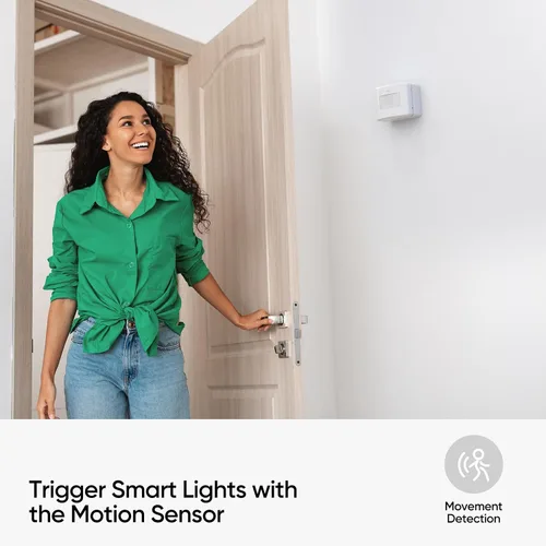 Vista 9 de Onvis Sensor de movimiento inteligente, sistema de seguridad inalámbrico para el hogar, detector de movimiento PIR, higrómetro, termómetro, funciona