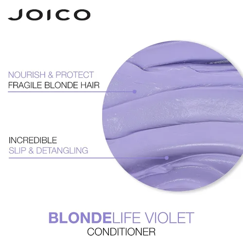 Vista 6 de Joico Blonde Life - Juego de champú y acondicionador violeta Para cabello rubio fresco y brillante Neutraliza los tonos cobrizos Desterrar