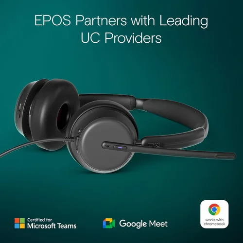 Vista 4 de EPOS Impact 860T ANC - Auriculares con cable de doble cara con cancelación activa de ruido, certificado por Microsoft Teams, USB C y USB A, audio