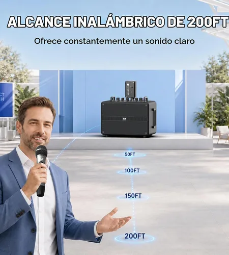 Vista 3 de Micrófonos inalámbricos, micrófono inalámbrico con conexión de chip uno a uno, duración de 40 horas, recepción de distancia de 200 pies, micrófono