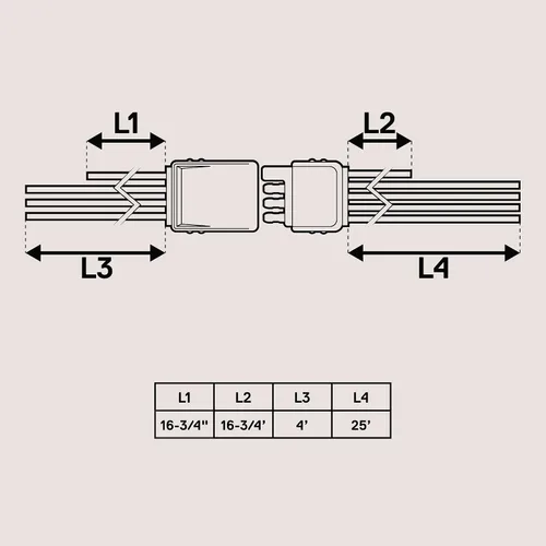 Vista 5 de True Mods - Kit de arnés de cableado de luz de remolque plano de 4 pines [estilo Wishbone] [Clasificación SAE J1128]