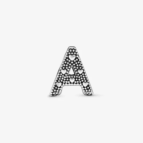 Vista 6 de Pandora Jewelry Letter Alphabet Charm - Beautiful Charm Letter for Pandora Charm Bracelets - Silver