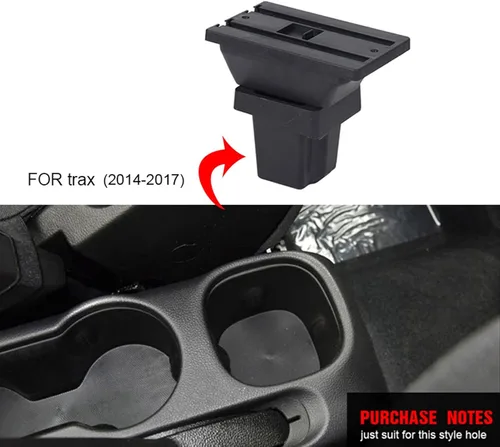 Vista 3 de Reposabrazos para Chevrolet Trax Tracker, caja de almacenamiento de consola central interior, accesorios para reposabrazos, decoración de piezas