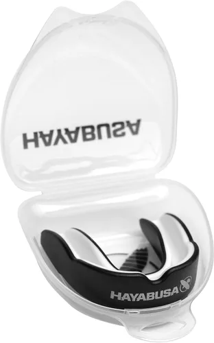 Vista 19 de Hayabusa Combat Sports - Protector bucal para jóvenes, niños y adultos, viene con funda, color negro/dorado, juvenil