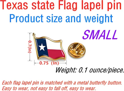 Vista 2 de 122550 pieces small Texas state flag lapel pins bulk