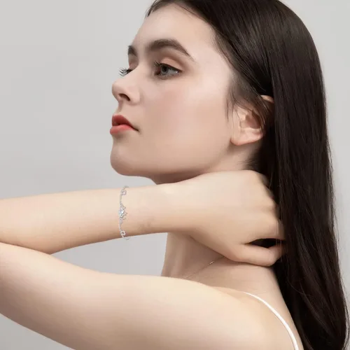 Vista 11 de Pulsera de plata de ley 925 ajustable con diseño de ajolote, panda, racón, girasol, joyería para hija o amiga, regalo de cumpleaños