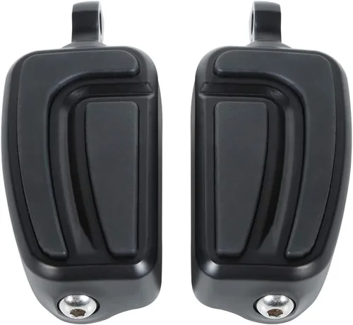 Vista 16 de TCT-MOTORPARTS Estriberas de pie para reposapiés estilo montaje macho de 0.433 in para Harley Touring Road King Glide Negro #01